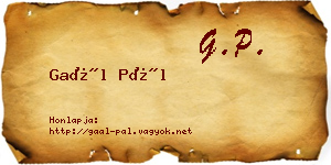 Gaál Pál névjegykártya